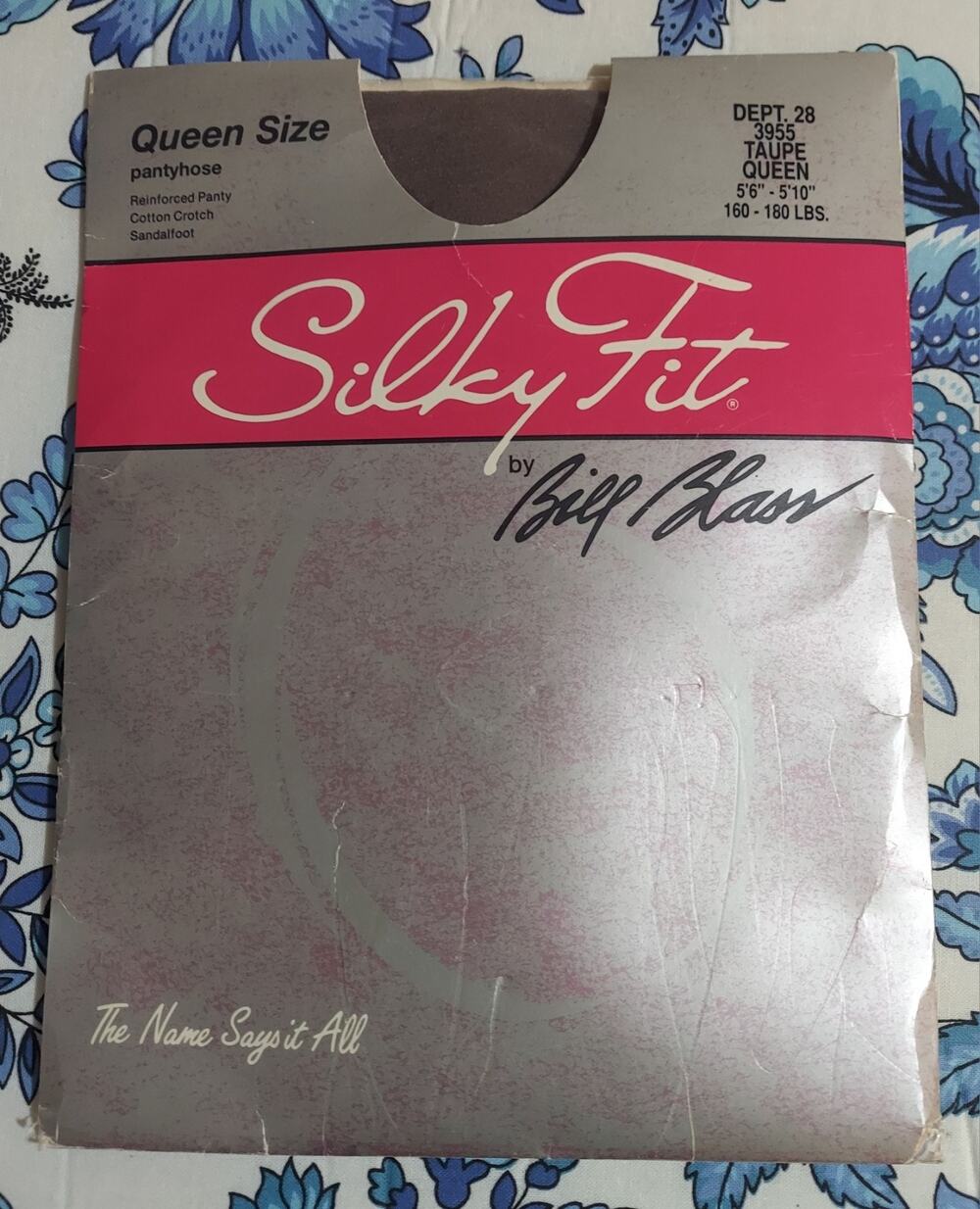 Vtg Silky Fit by Bill Blass Pantyhose Queen Size Taupe Reinforced Panty NIP NOS